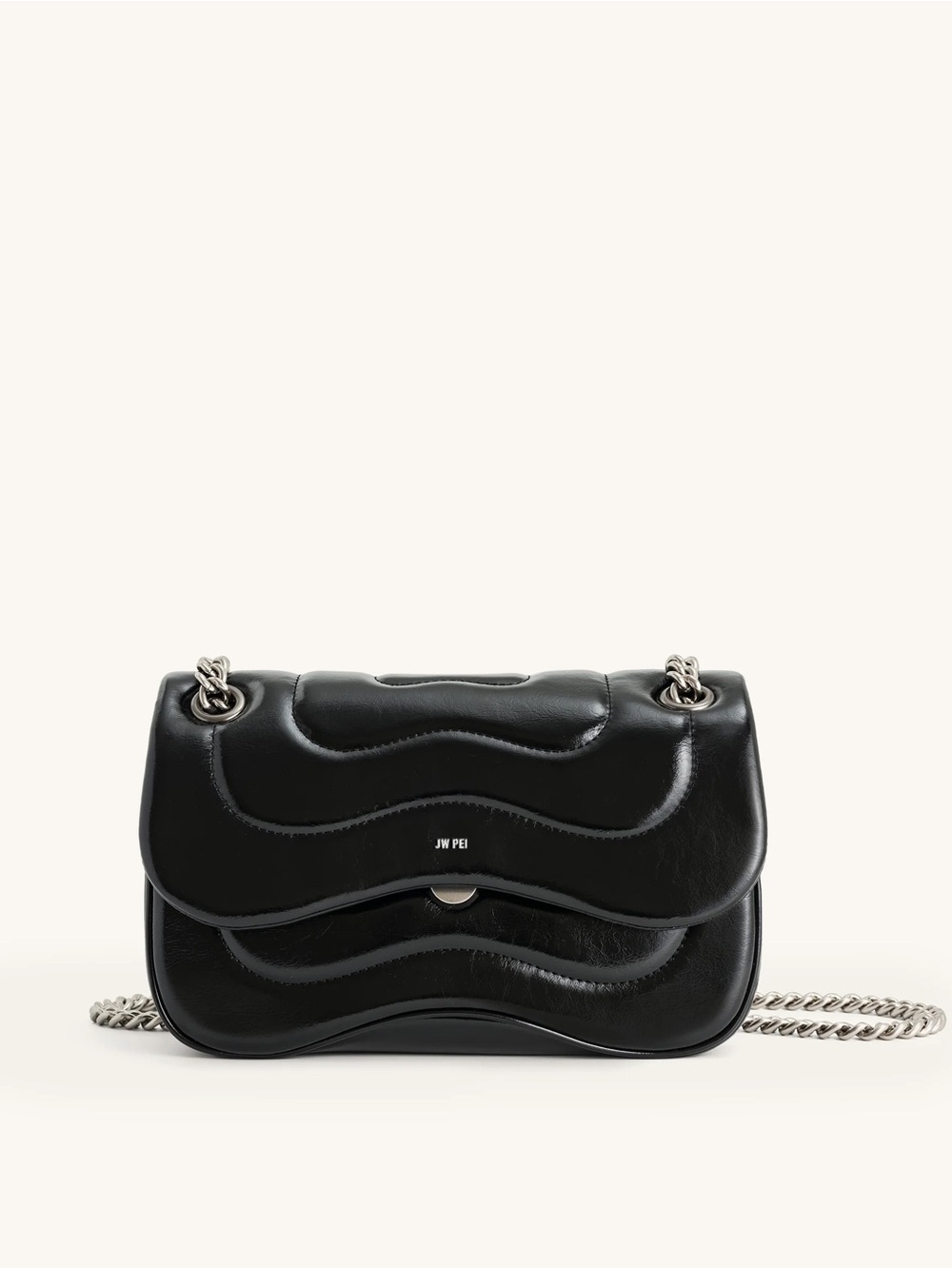 NWT JW Pei Tina Quilted Chain Crossbody Shoulder Bag in Black